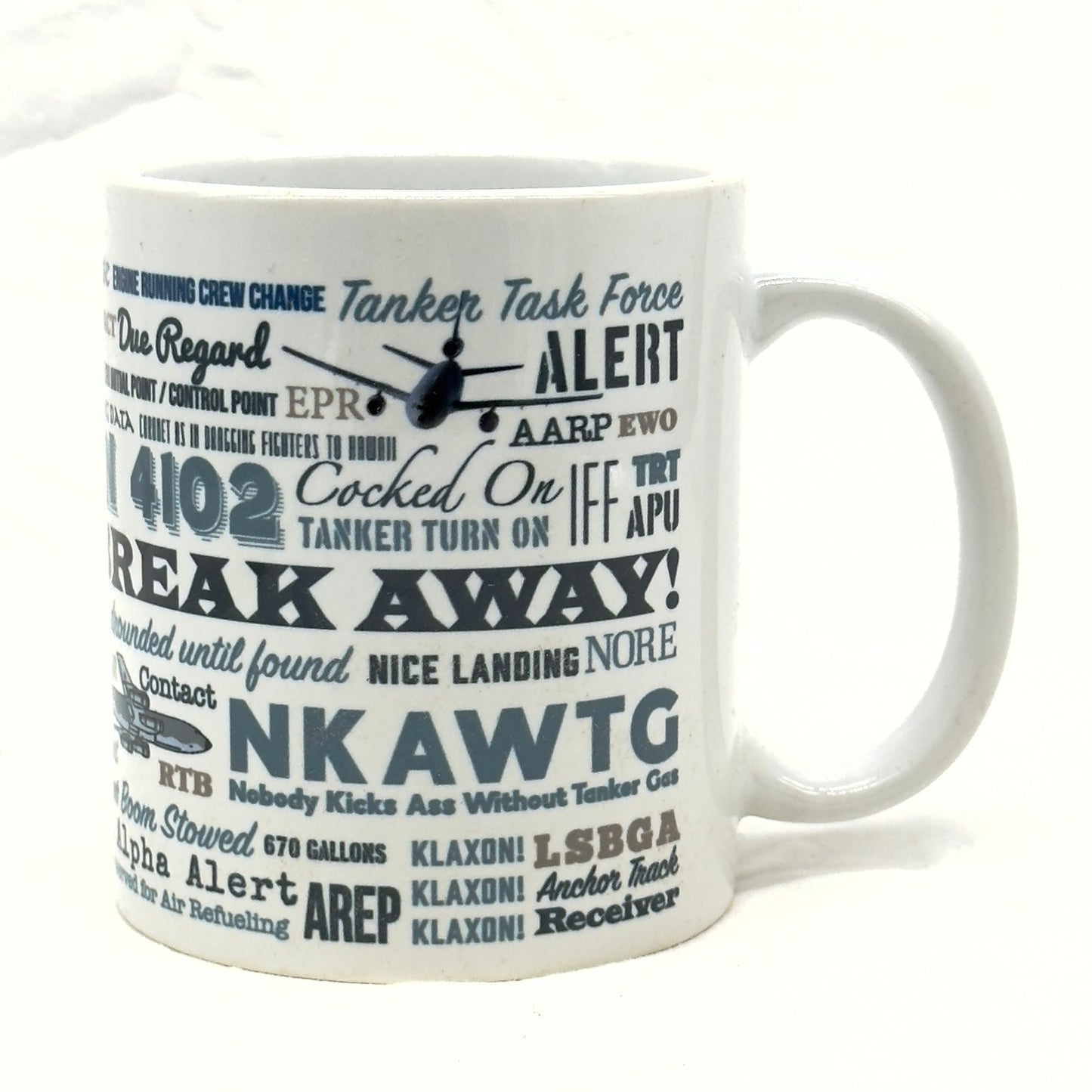 11oz White Ceramic Mug Air Refuelers Words