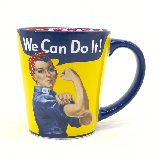 Rosie the Riveter We Can Do it! Coffee Mug with Polka Dots