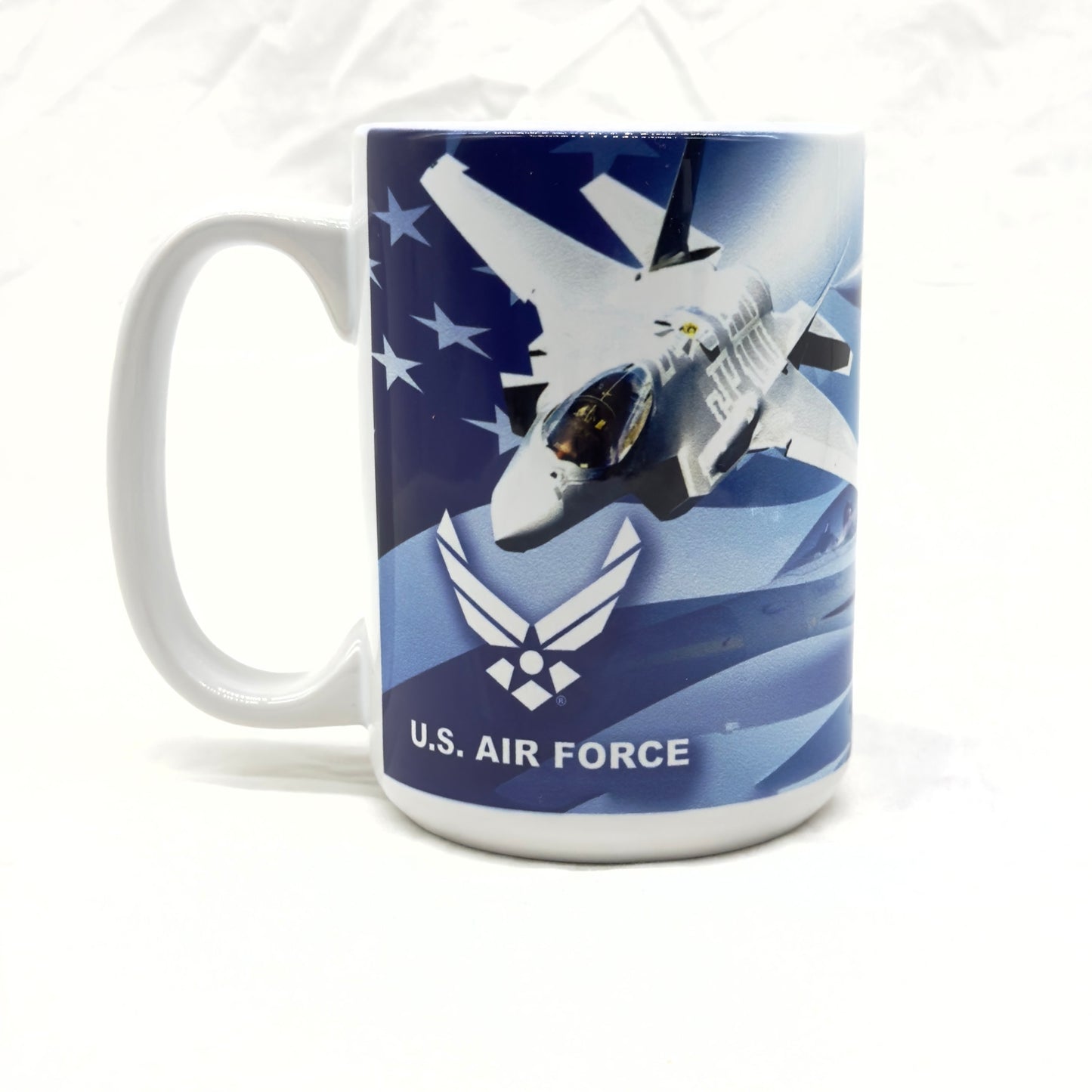 US Air Force Symbol & AF Crest Full Color Sublimation  Mug