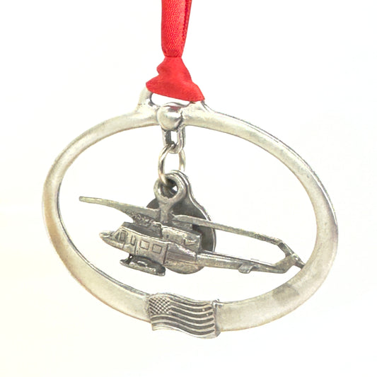 Huey Helicopter Pewter Ornament