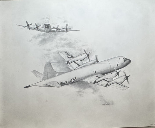 P-3 Orion Black & White 16" x 20" Print