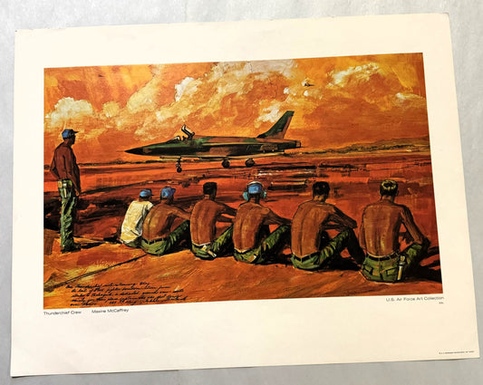 Thunderchief Crew by Maxine McCaffrey US Air Force Art Collection Poster VINTAGE