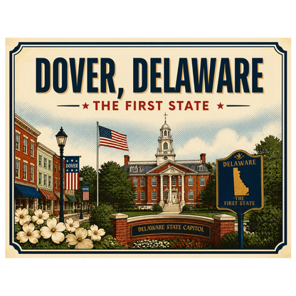 Downtown Dover Postcard