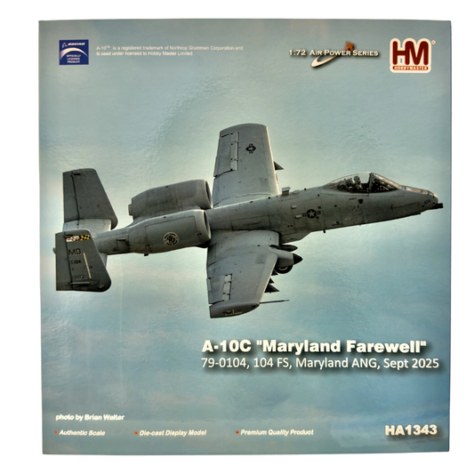 A-10 Maryland Farewell Diecast Model 1:72