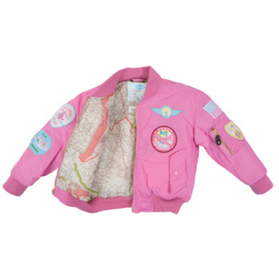 Girl's Pink MA-1 Flight Jacket