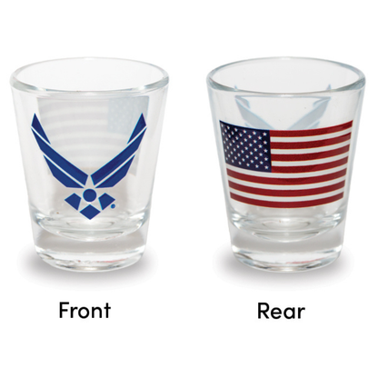 U.S. Air Force With American Flag Shot Glass