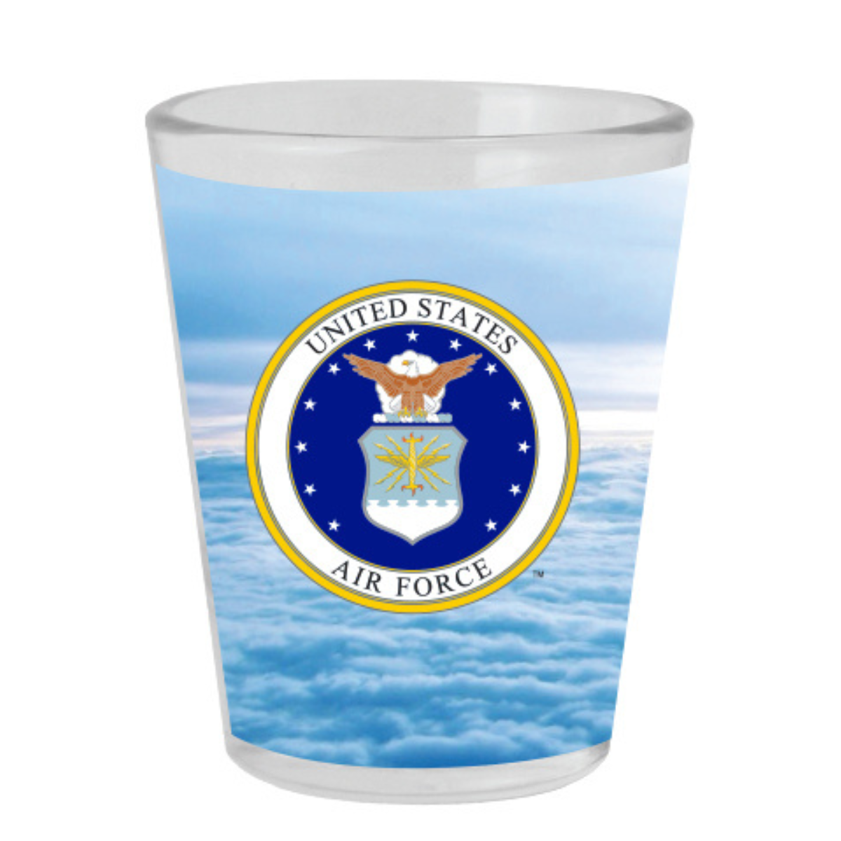 Air Force Shot Glass Crest