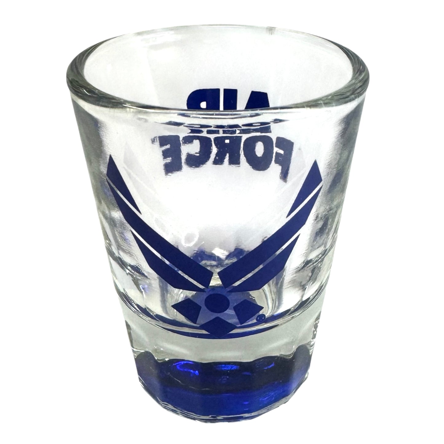 U.S. Air Force Symbol on 2oz Clear Fluted Shot Glass