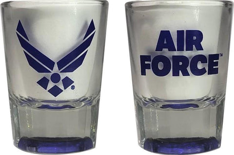 U.S. Air Force Symbol on 2oz Clear Fluted Shot Glass