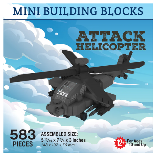 Attack Helicopter Mini Building Blocks