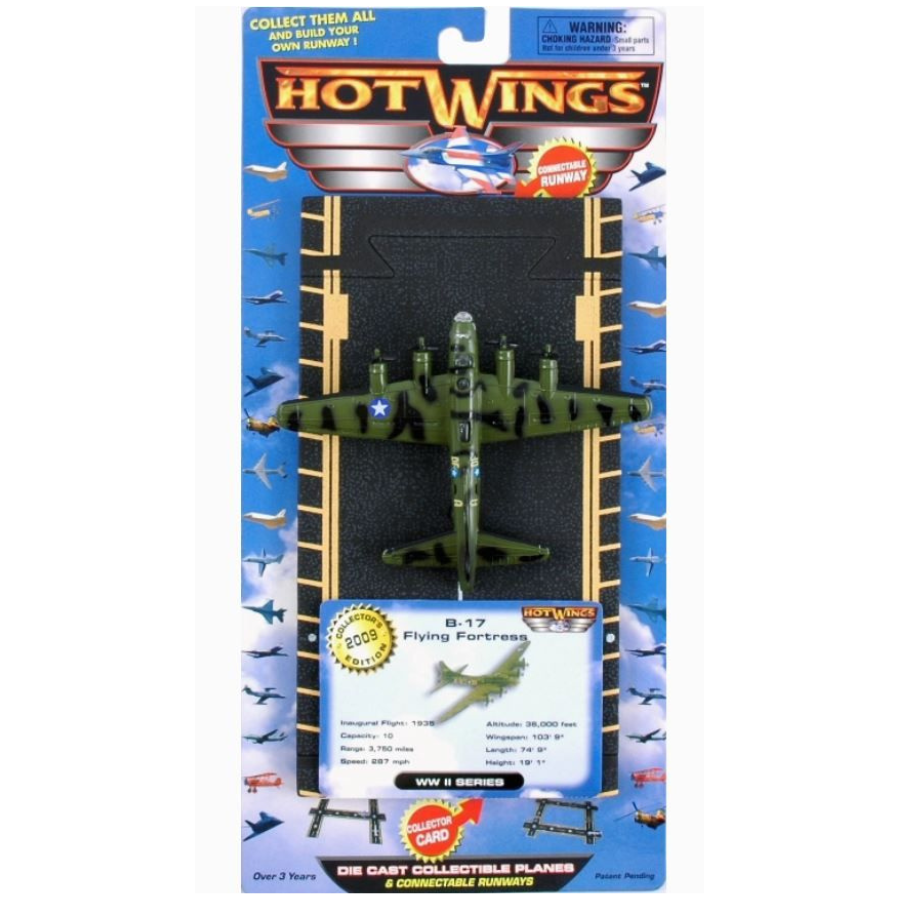 Hot Wings B-17 Flying Fortress Plane with Runway