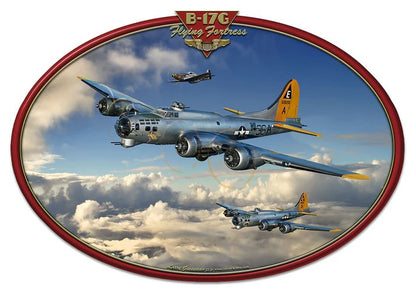 B-17 Flying Fortress Metal Sign