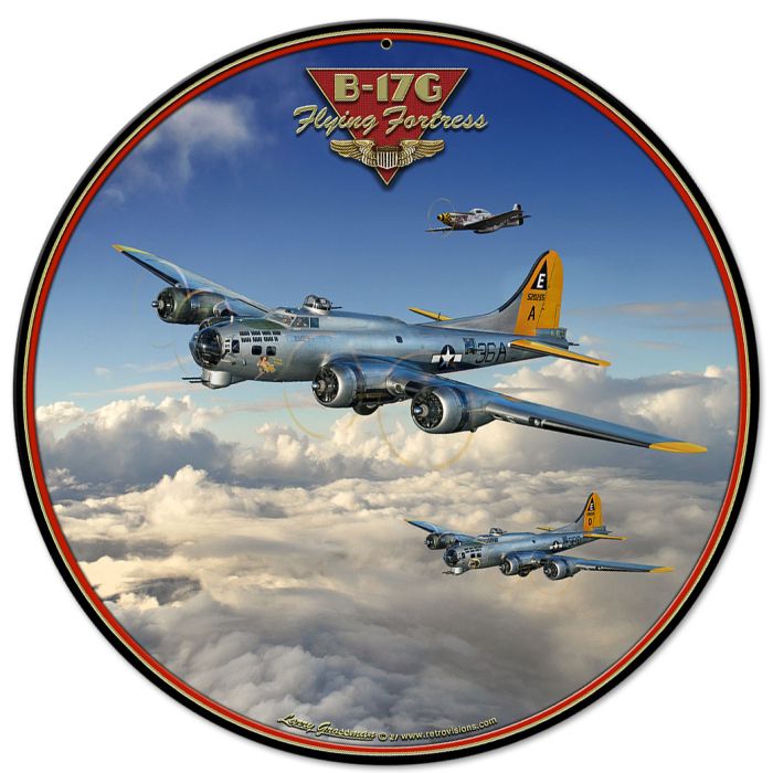 B-17 Flying Fortress Metal Sign