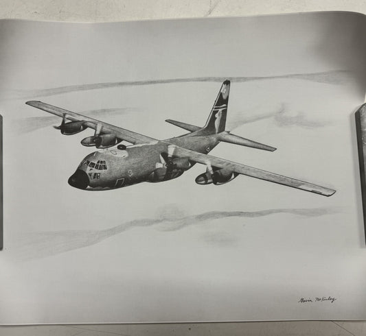 C-130E Black & White 16" x 20" Print