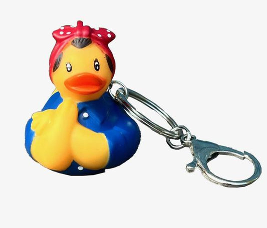 Rosie the Riveter Duckie Keychain