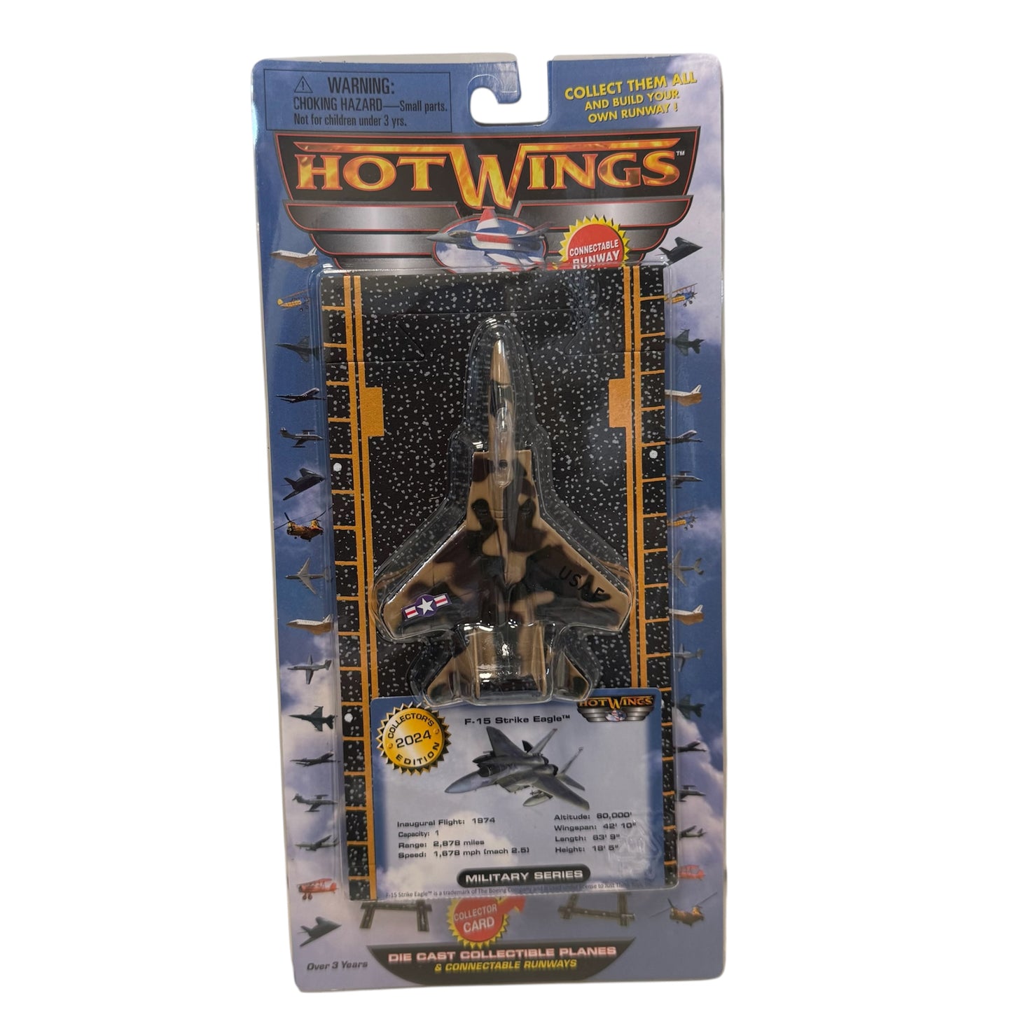 Hot Wings F-15 Diecast with Runway