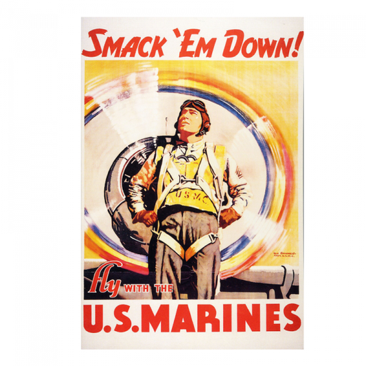 Smack 'Em Down!  Marines Poster