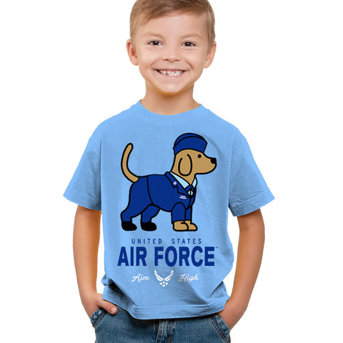 Air Force Pup T-shirt Light Blue Youth