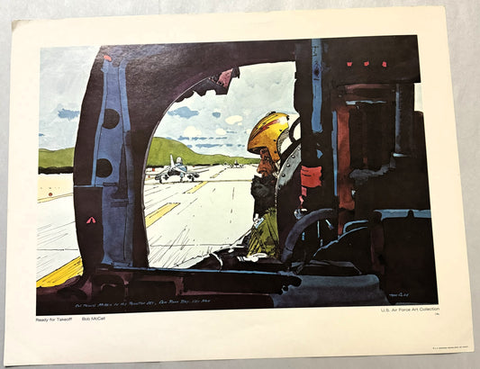 Ready for Takeoff Bob McCall US Air Force Art Collection Poster VINTAGE