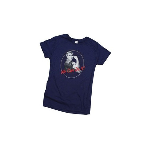 Rosie the Riveter T-Shirt "We Can Do It" - Navy