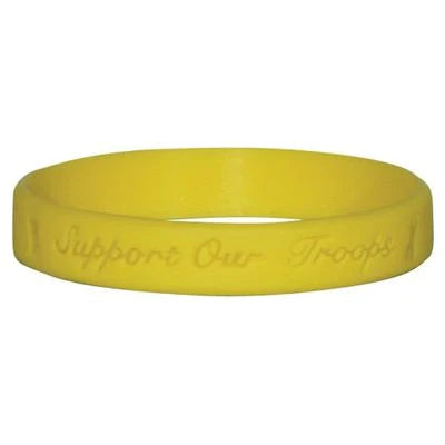 Silicone Bracelets Yellow Support our Troops - yellow ribbon