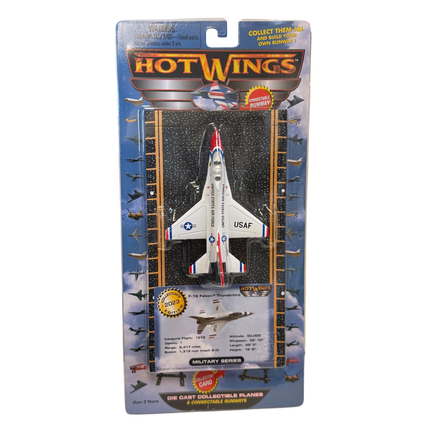 Hot Wings F-16 Thunderbird Diecast with Runway