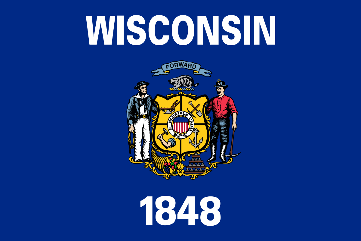 CLOSEOUT State Flags - Wisconsin - Kentucky - S.Dakota - Indiana