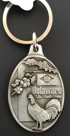 Delaware Pewter Keychain