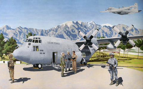 C-130 asgn to 166 AW Del Air National Guard Giclee Print  Rolled