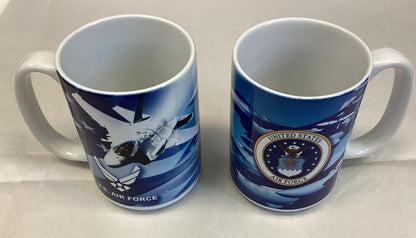 US Air Force Symbol & AF Crest Full Color Sublimation  Mug