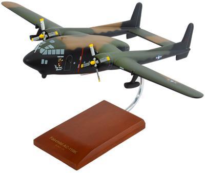 AC-119G Flying Boxcar 1/72 Hand Carved Wood Model