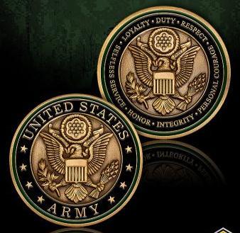 7 Army Values Coin US Army Core Values Coin – Air Mobility Command Museum Store