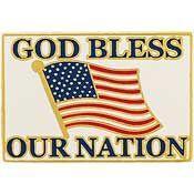 God Bless  Our Nation Flag Pin