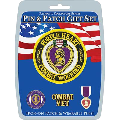 Purple Heart Pin and Patch Set