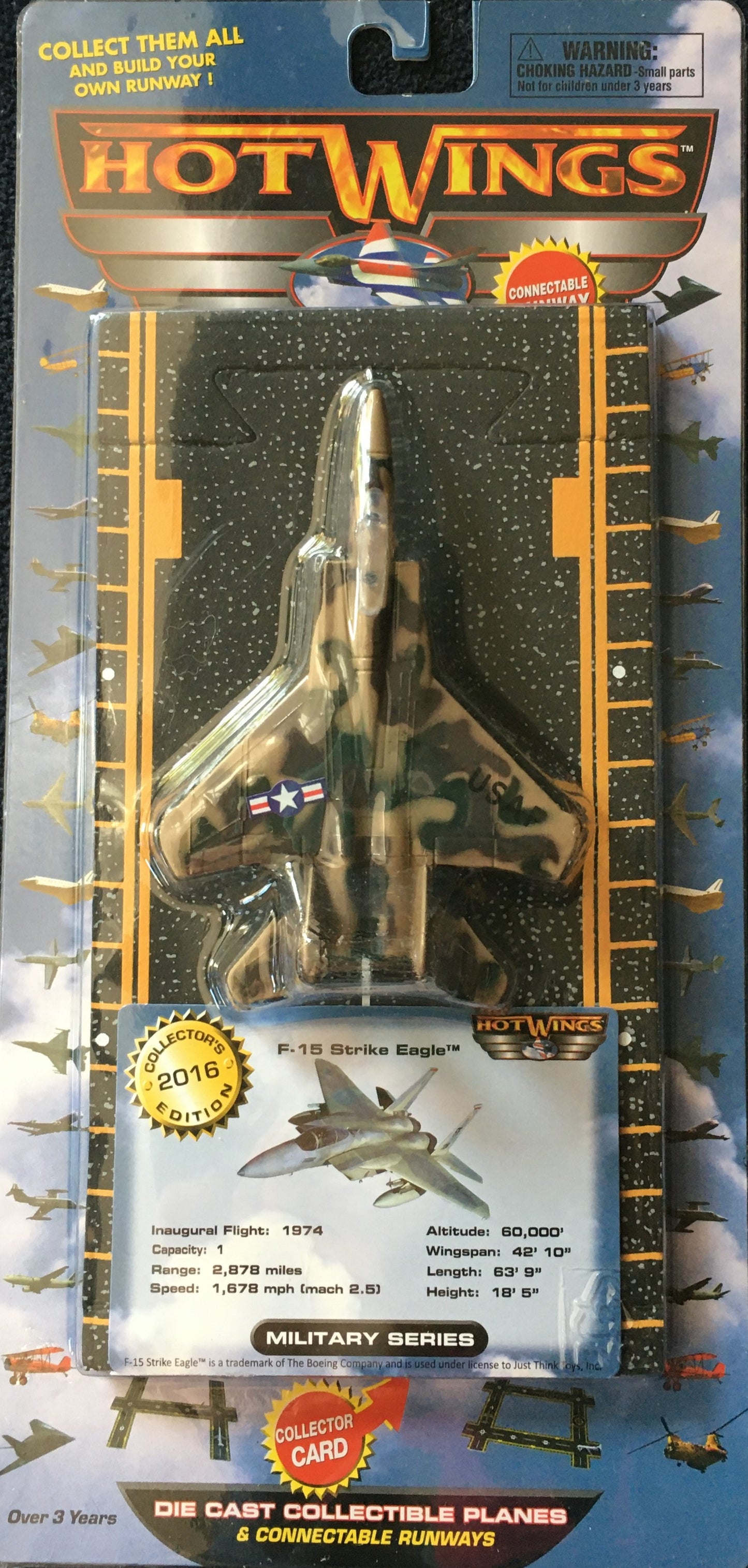Hot Wings F-15 Diecast with Runway