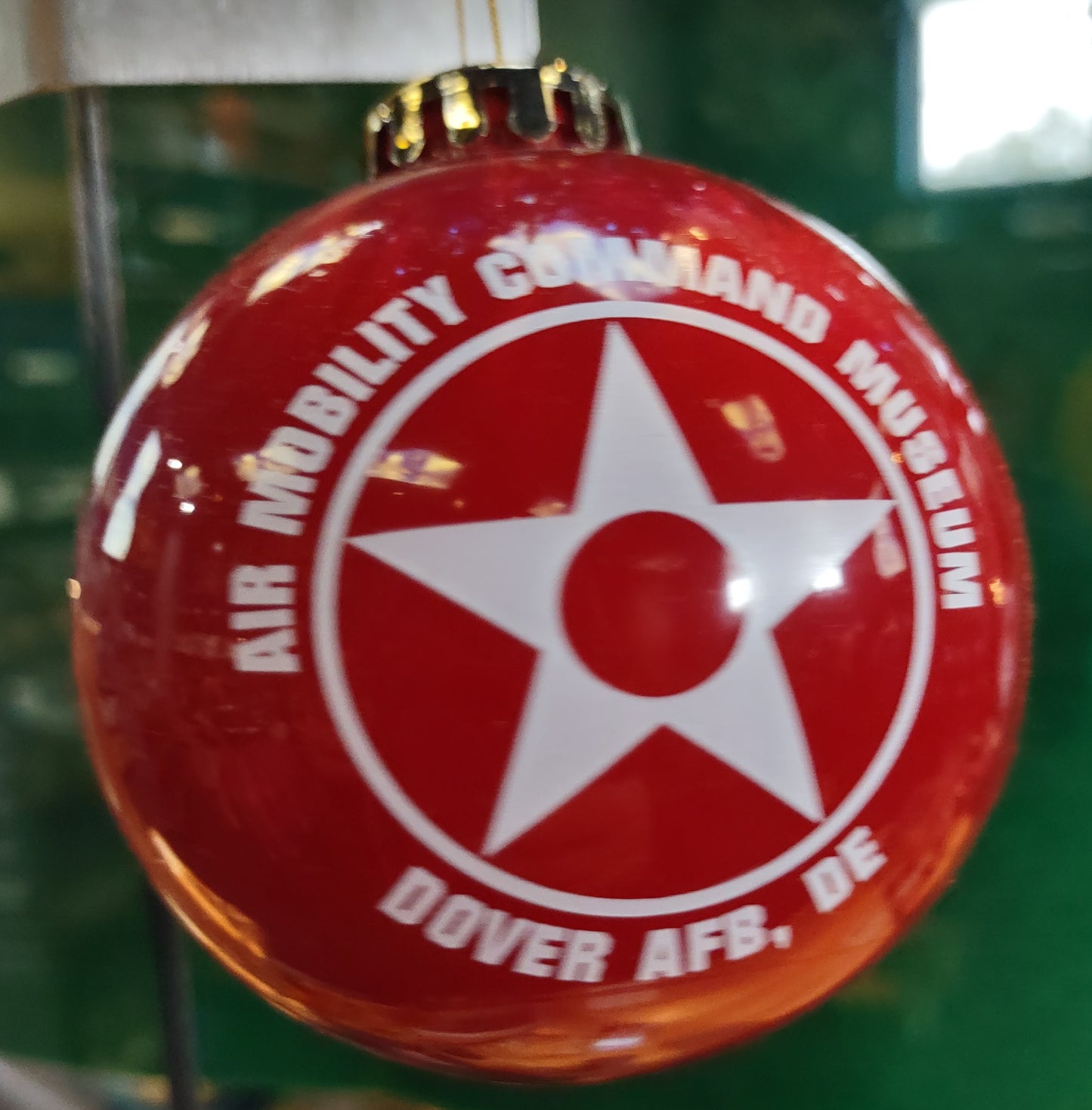 Air Mobility Command Round Ornament Red or Blue