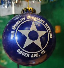 Air Mobility Command Round Ornament Red or Blue