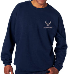 US Air Force Embroidered Sweatshirt - Navy Blue USAF Logo