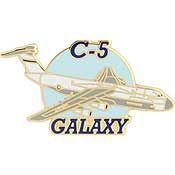 C-5 Galaxy Gray/White Pin with Blue Circle Background
