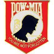 POW-MIA Red Pin