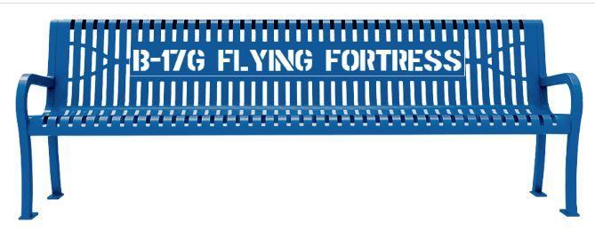 B-17 Flying Fortress Bench Plaque