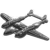 P38 Lightning Pin Pewter